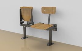 Sitzbänke „Woodie“, mit Buche-Sitzfläche